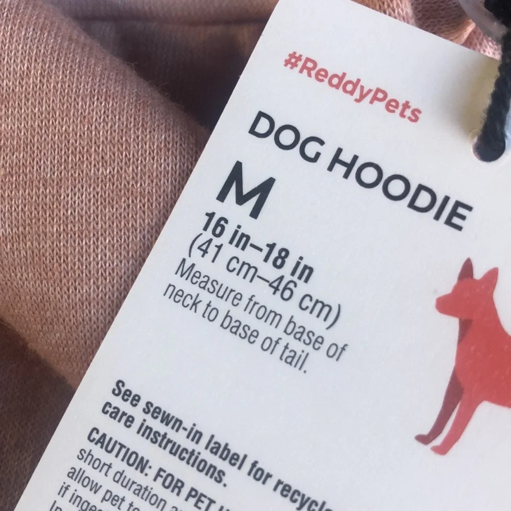NWT Reddy colorblock dog hoodie M